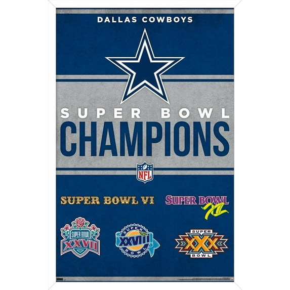 NFL Dallas Cowboys - Champions 23 Wall Poster, 22.375" x 34" Framed