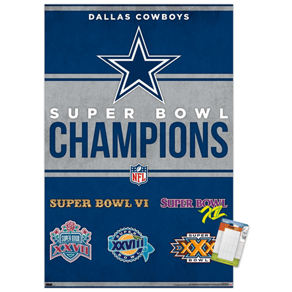 NFL Dallas Cowboys - Champions 23 Wall Poster, 22.375" x 34"