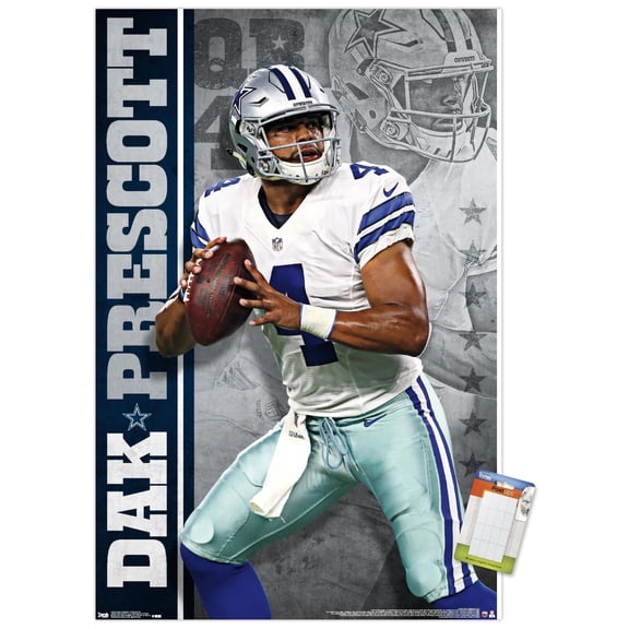 NFL Dallas Cowboys - Dak Prescott 16 Wall Poster, 14.725" x 22.375"