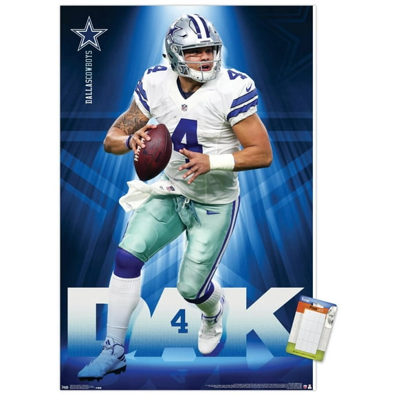 NFL Dallas Cowboys - Dak Prescott 17 Wall Poster, 14.725" x 22.375"