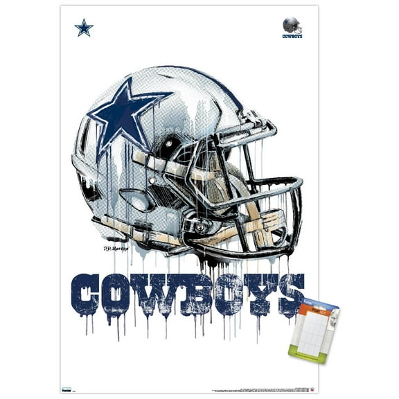 NFL Dallas Cowboys - Drip Helmet 20 Wall Poster, 22.375" x 34"