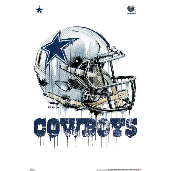 NFL Dallas Cowboys - Drip Helmet 20 Wall Poster, 22.375" x 34"