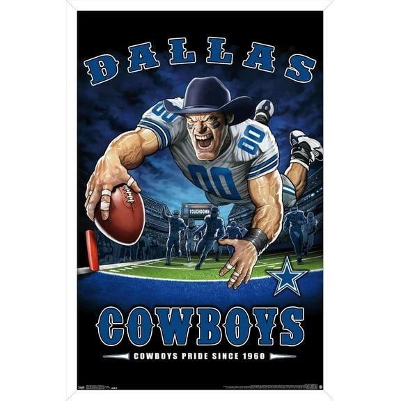 NFL Dallas Cowboys - End Zone 17 Wall Poster, 14.725" x 22.375", Framed