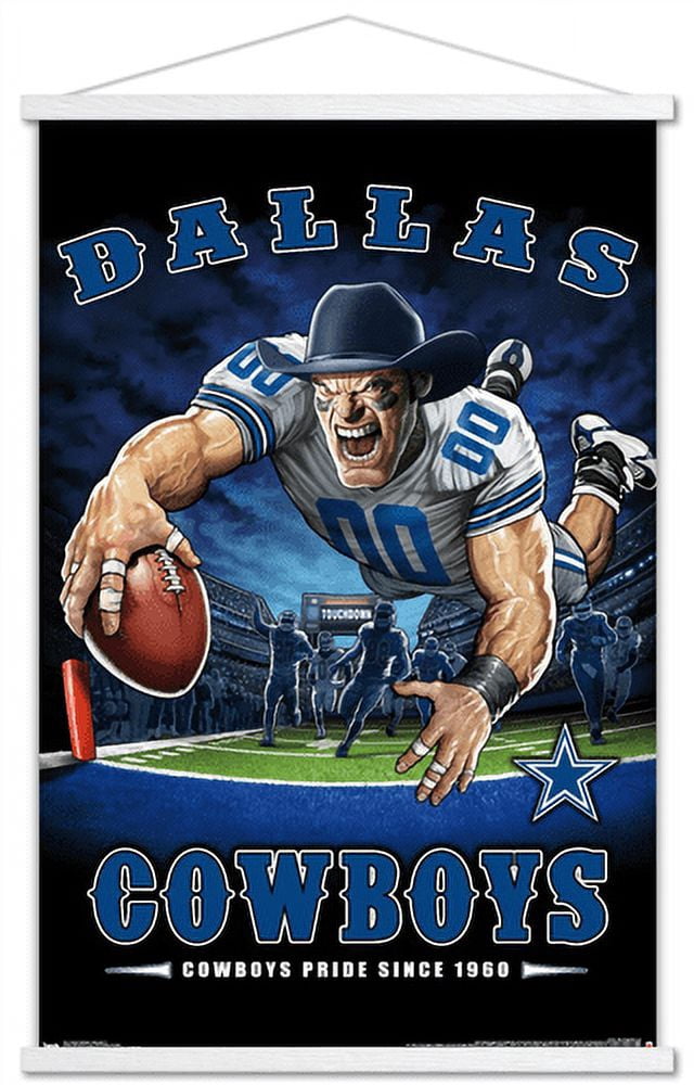 NFL Dallas Cowboys - End Zone 17 Wall Poster with Magnetic Frame, 22.375" x 34"