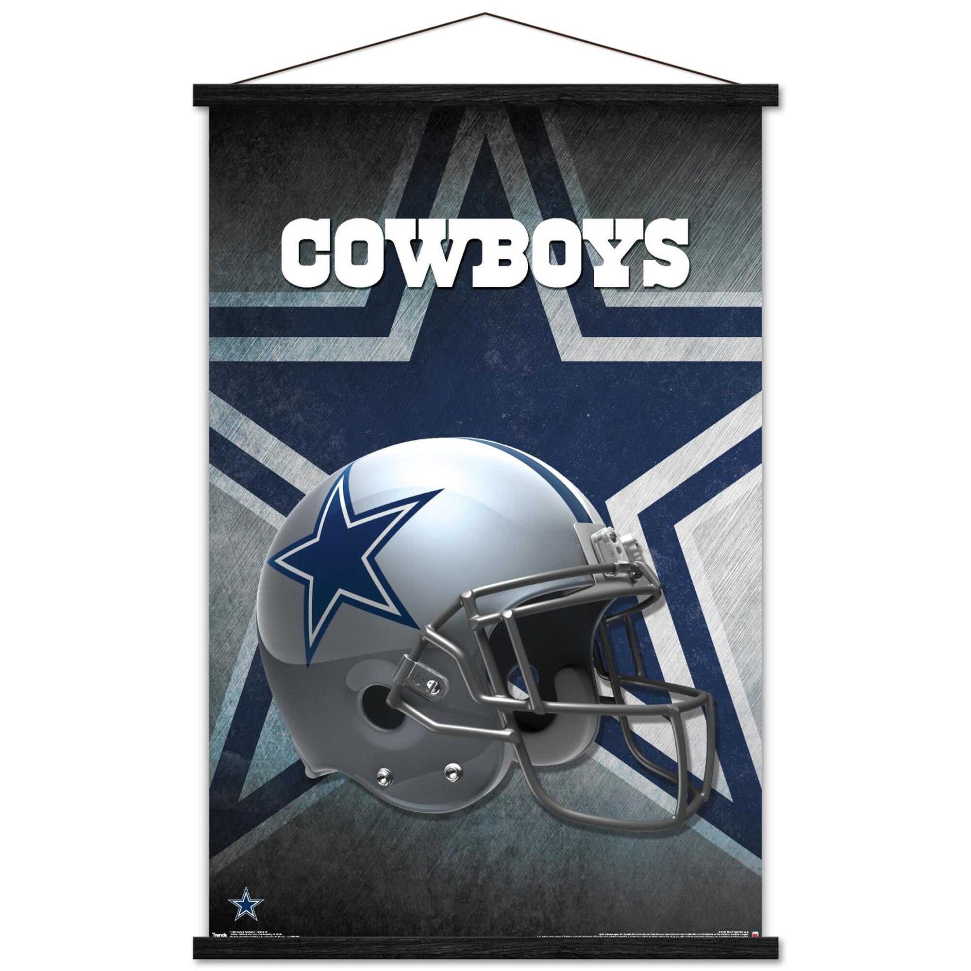 NFL Dallas Cowboys - Helmet 16 Wall Poster with Wooden Magnetic Frame, 22.375" x 34"