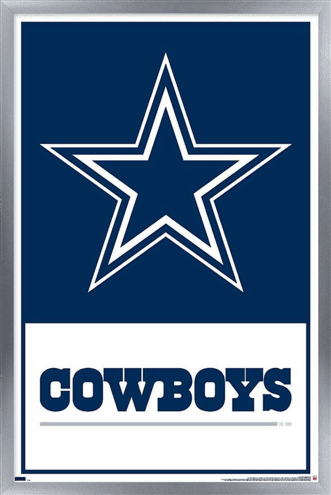 NFL Dallas Cowboys- Logo 21 Wall Poster, 22.375" x 34", Framed ...