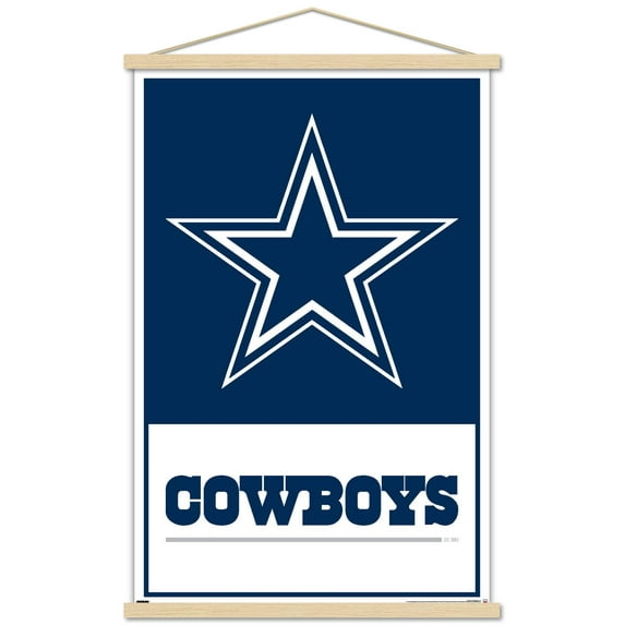 NFL Dallas Cowboys- Logo 21 Wall Poster with Magnetic Frame, 22.375" x 34"