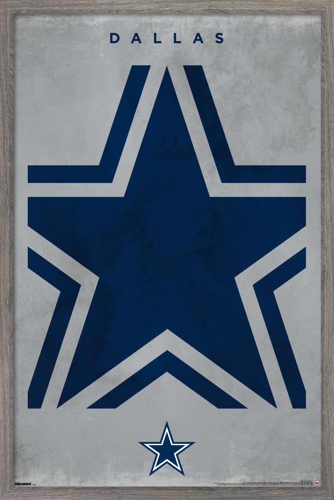 NFL Dallas Cowboys - Logo 25 Wall Poster, 14.725" x 22.375" Framed ...