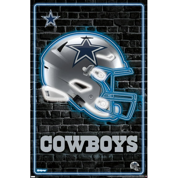 NFL Dallas Cowboys - Neon Helmet 23 Wall Poster, 22.375" x 34"