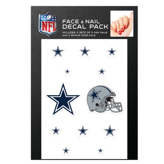 NFL Dallas Cowboys Prime 10 Nail Cal and 2 Face Cals