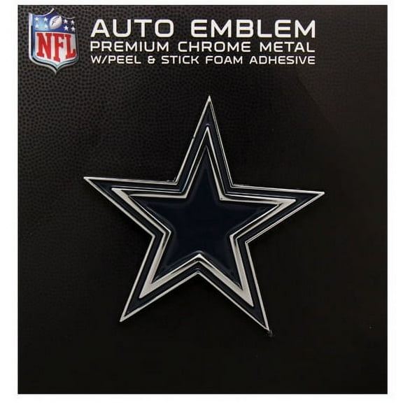 NFL Dallas Cowboys Prime Metal Chrome Free Form Auto Emblem