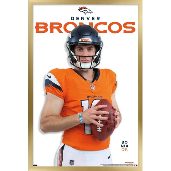 NFL Denver Broncos - Bo Nix Feature Series 24 Wall Poster, 22.375" x 34" Framed