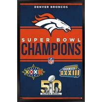NFL Denver Broncos - Champions 23 Wall Poster, 22.375" x 34" Framed