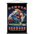 thumbnail image 1 of NFL Denver Broncos - End Zone 17 Wall Poster with Wooden Magnetic Frame, 22.375" x 34", 1 of 3