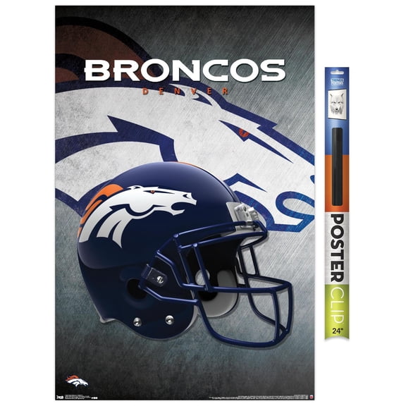 NFL Denver Broncos - Helmet 16 Wall Poster, 22.375" x 34"