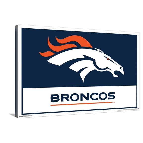 NFL Denver Broncos - Logo 21 Canvas Wall Poster, 22.375" x 34"