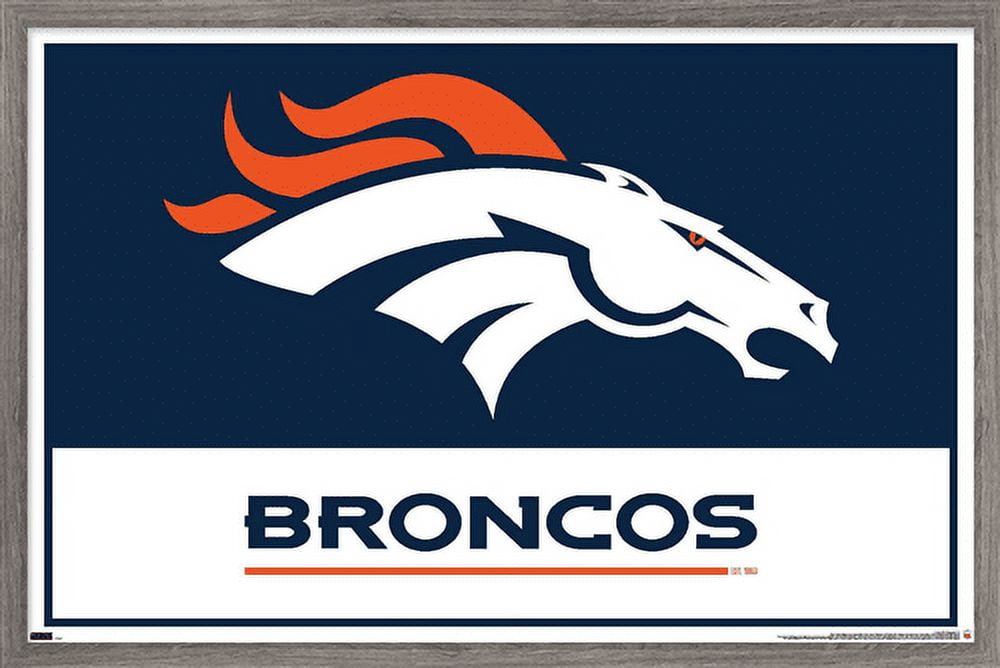 NFL Denver Broncos - Logo 21 Wall Poster, 14.725" x 22.375", Framed