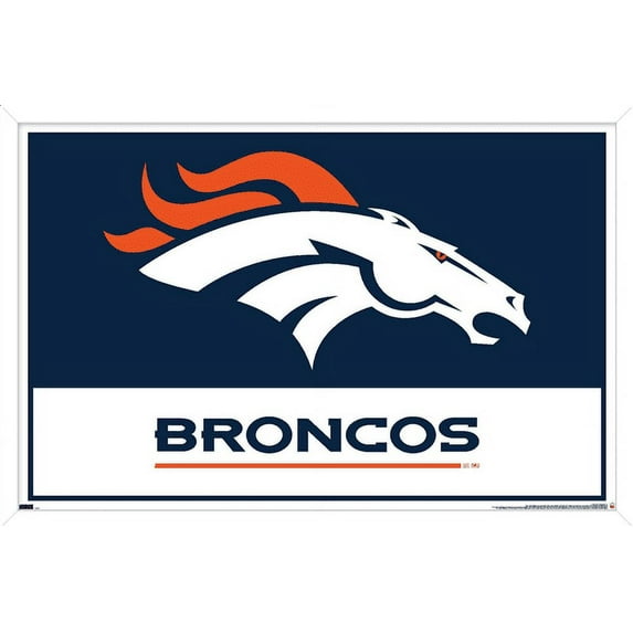 NFL Denver Broncos - Logo 21 Wall Poster, 22.375" x 34", Framed