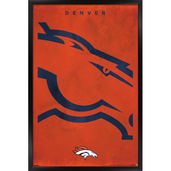 NFL Denver Broncos - Logo 25 Wall Poster, 22.375" x 34" Framed