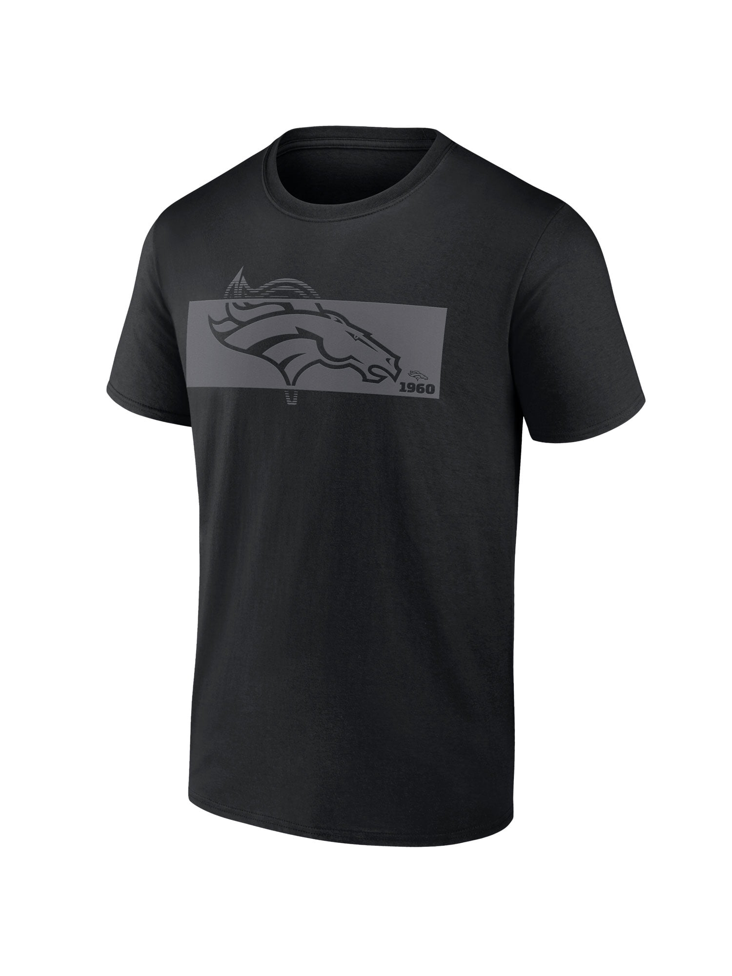 NFL Denver Broncos Men's Cotton Black Short Sleeve T-Shirt