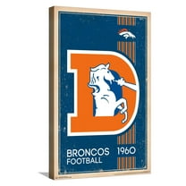 NFL Denver Broncos - Retro Logo 14 Canvas Wall Poster, 14.725" x 22.375"