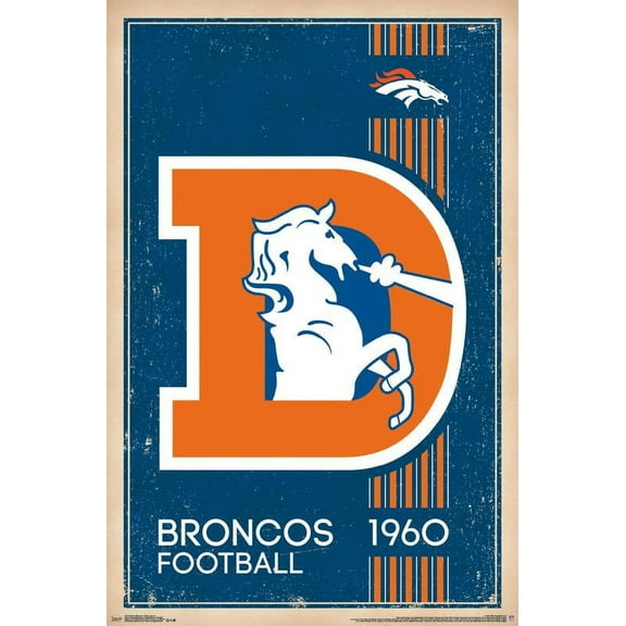 NFL Denver Broncos - Retro Logo 14 Wall Poster, 22.375" x 34"