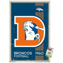 NFL Denver Broncos - Retro Logo 14 Wall Poster with Push Pins, 22.375" x 34"