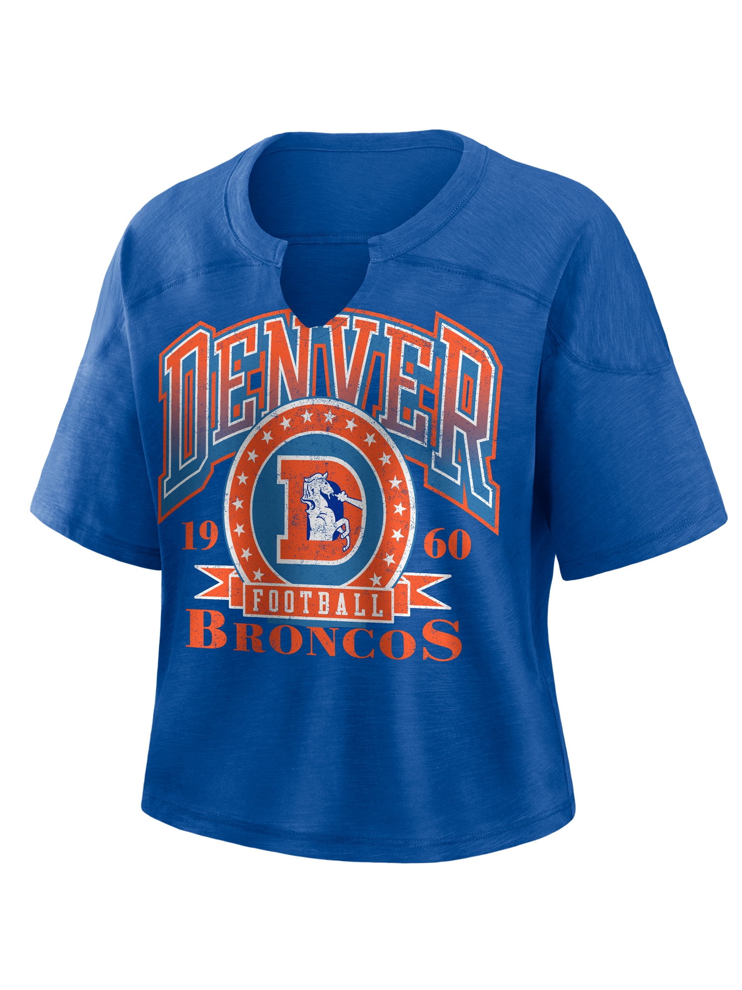 NFL Denver Broncos Women's Cotton Blue Short Sleeve T-Shirt