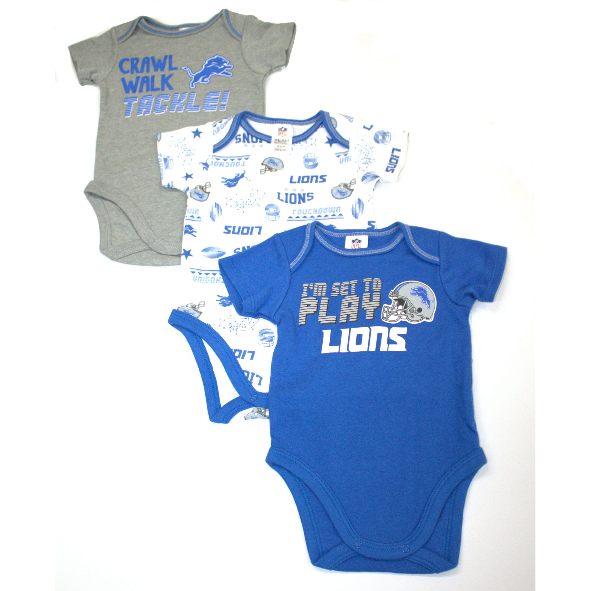 NFL baby-girls 3 Pack Short Sleeve Bodysuit