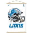 thumbnail image 1 of NFL Detroit Lions - Drip Helmet 20 Wall Poster with Wooden Magnetic Frame, 22.375" x 34", 1 of 5