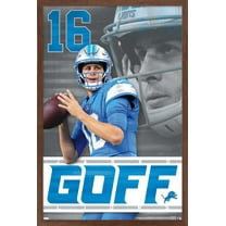 NFL Detroit Lions - Jared Goff 24 Wall Poster, 14.725" x 22.375" Framed