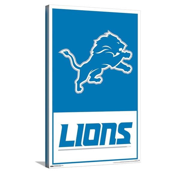 NFL Detroit Lions - Logo 21 Canvas Wall Poster, 22.375" x 34"