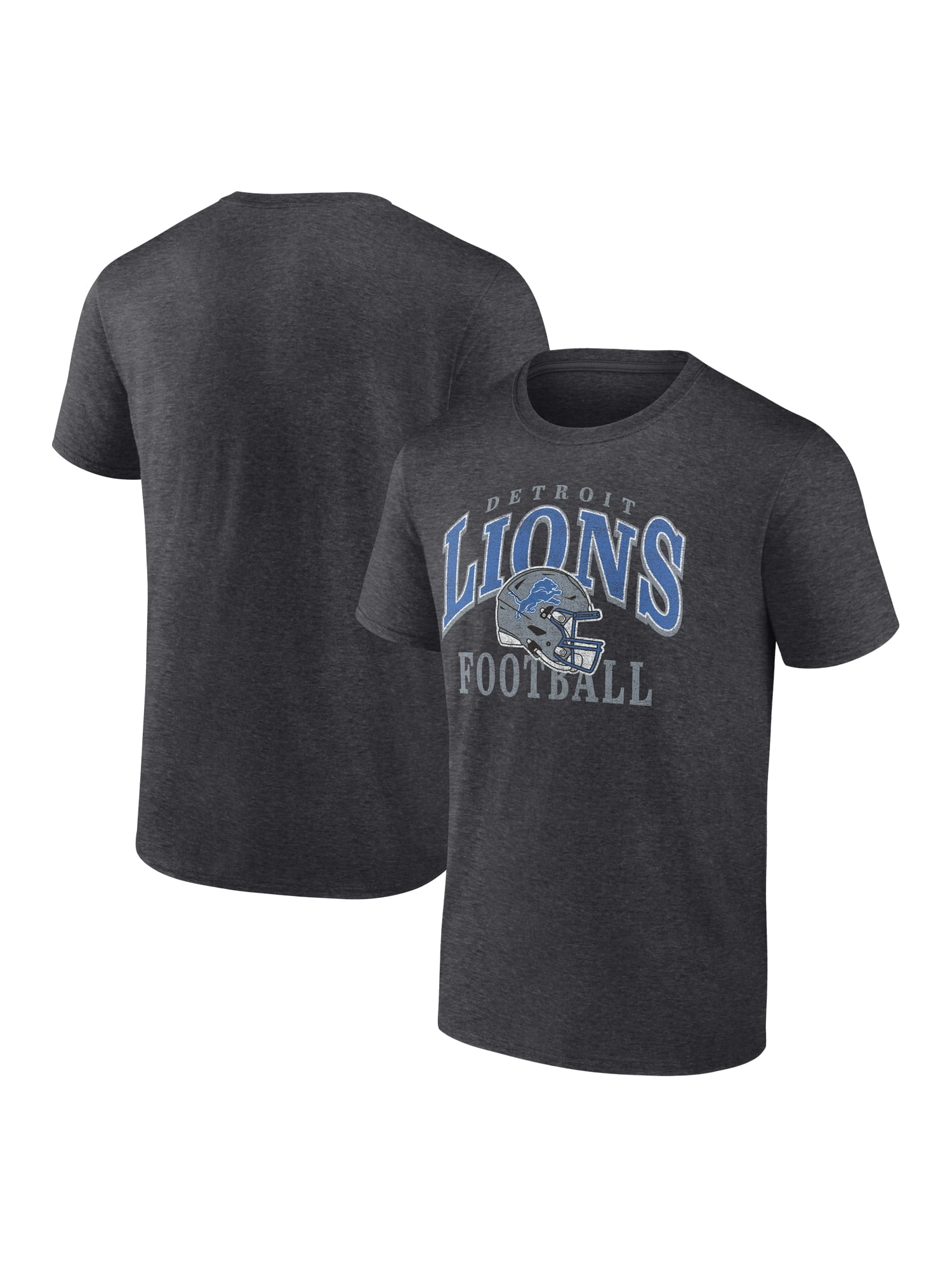 NFL Detroit Lions Men's Cotton Charcoal Heather Short Sleeve T-Shirt