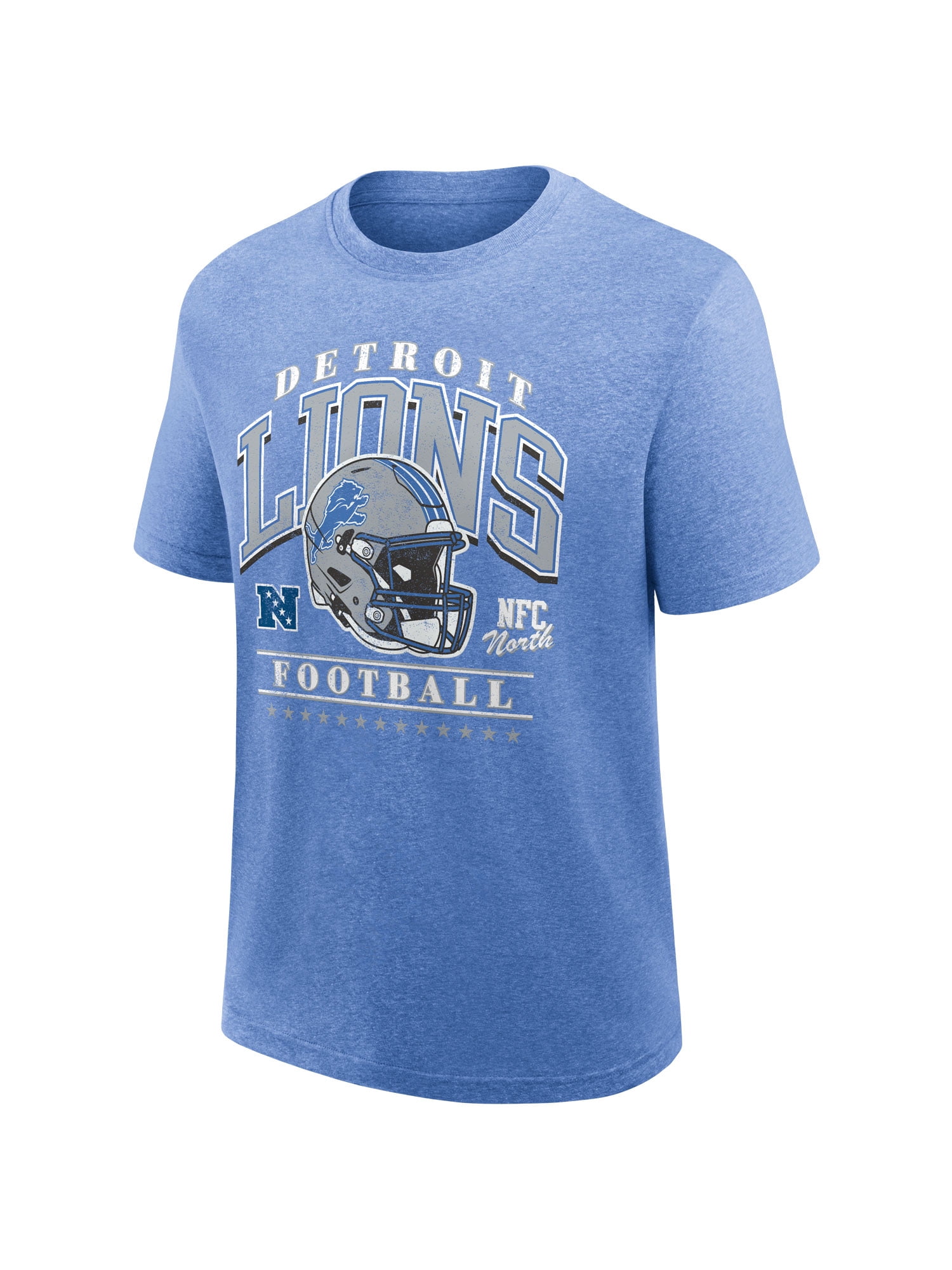 NFL Detroit Lions Men's Synthetic Blue Heather Short Sleeve T-Shirt
