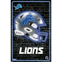 NFL Detroit Lions - Neon Helmet 23 Wall Poster, 22.375" x 34"
