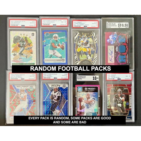 NFL FOOTBALL Hot Packs - 15 Cards - 5 Rookies - Look for Autos - Mem - 1/1