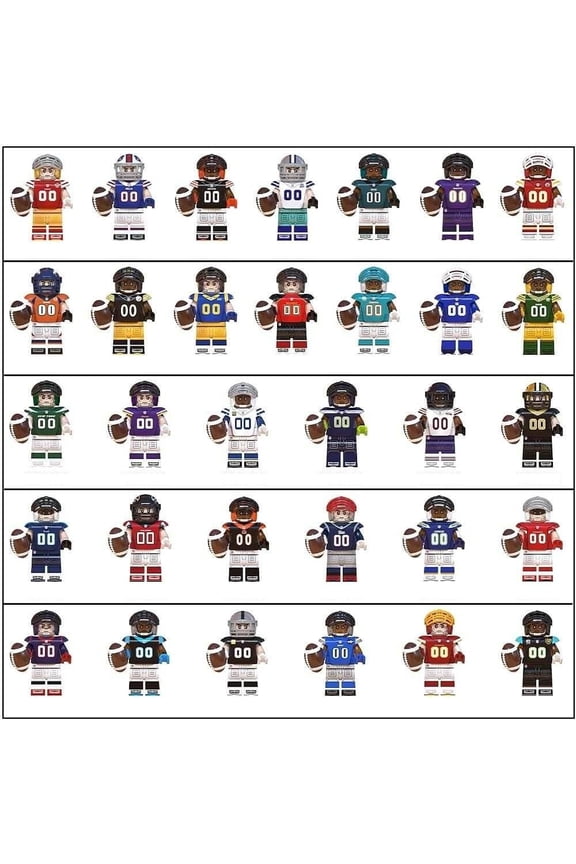 NFL Football All Teams Complete Assortment Custom Figures Set 32pcs