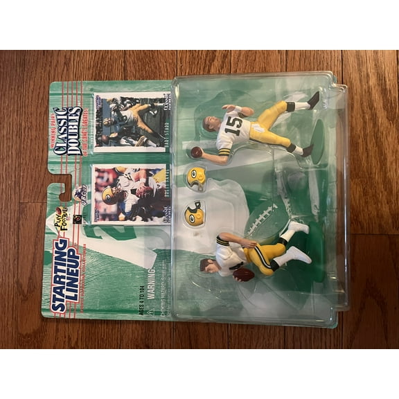 NFL Football Starting Lineup Classic Doubles (1997) Brett Favre & Bart Starr Figure Set