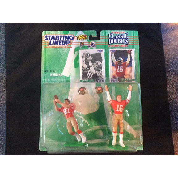 NFL Football Starting Lineup Classic Doubles Dwight Clark & Joe Montana Figure Set