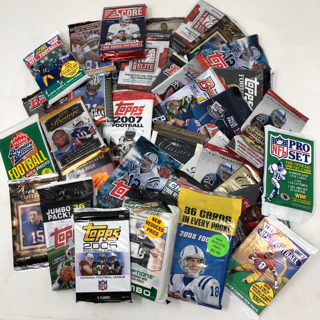 NFL Football Trading Cards, Jumbo Box