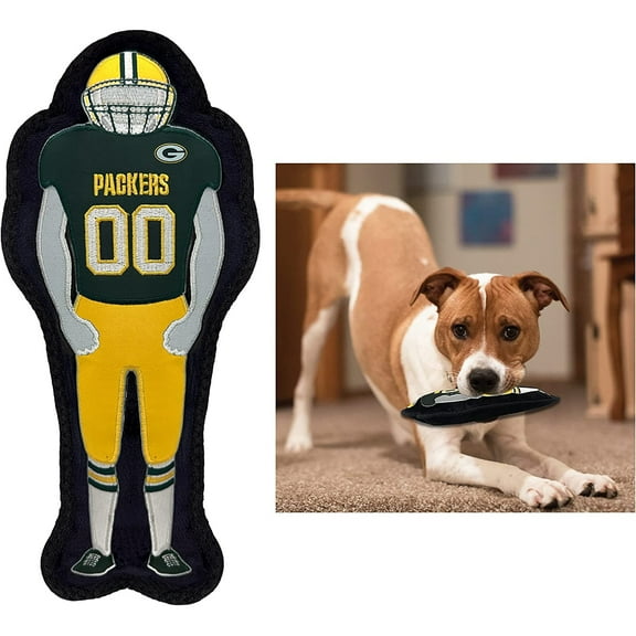 NFL Green Bay Packers Athletes Player Pet Dog Toy Premium Quality with Built-in Squeaker Chew Toy