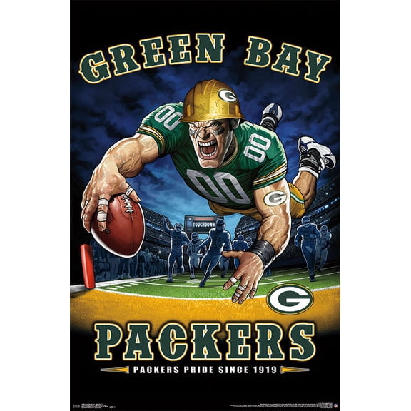 NFL Green Bay Packers - End Zone 17 Wall Poster, 22.375" x 34"