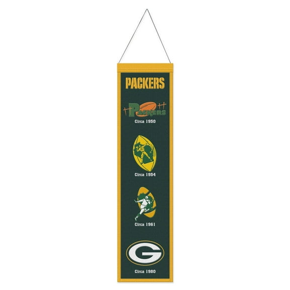 NFL Green Bay Packers Evolution 8" x 32" Wool Banner