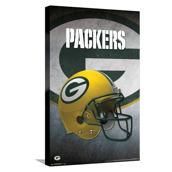NFL Green Bay Packers - Helmet 16 Canvas Wall Poster, 14.725" x 22.375"
