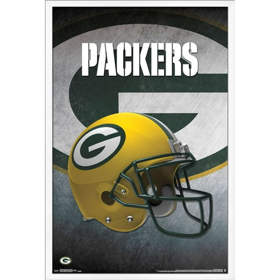 NFL Green Bay Packers - Helmet 16 Wall Poster, 22.375" x 34", Framed