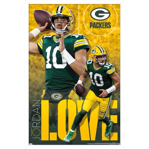 NFL Green Bay Packers - Jordan Love 24 Wall Poster, 14.725" x 22.375" Framed