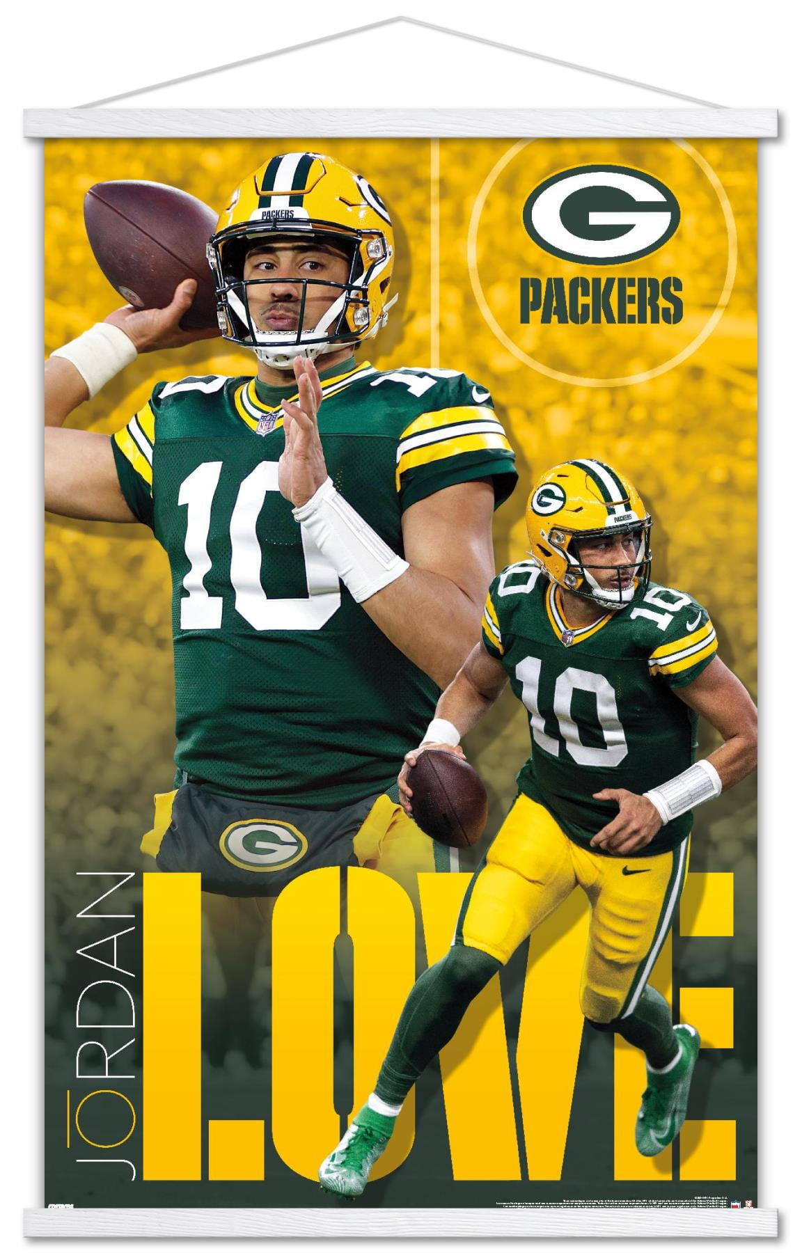 NFL Green Bay Packers Jordan Love 24 Wall Poster with Push Pins