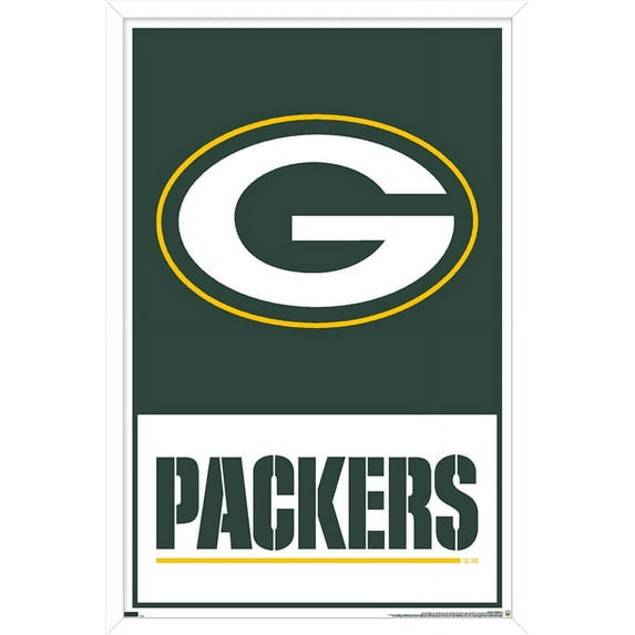 NFL Green Bay Packers - Logo 21 Wall Poster, 14.725" x 22.375", Framed