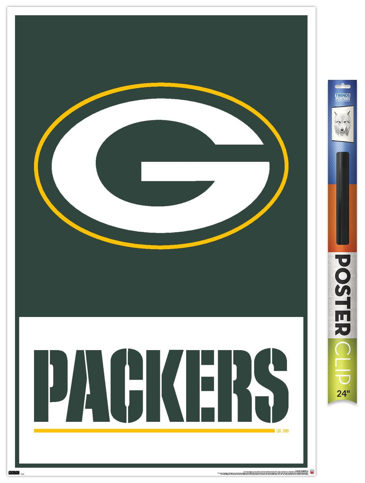 NFL Green Bay Packers - Logo 21 Wall Poster, 22.375\, image size:1212x1603