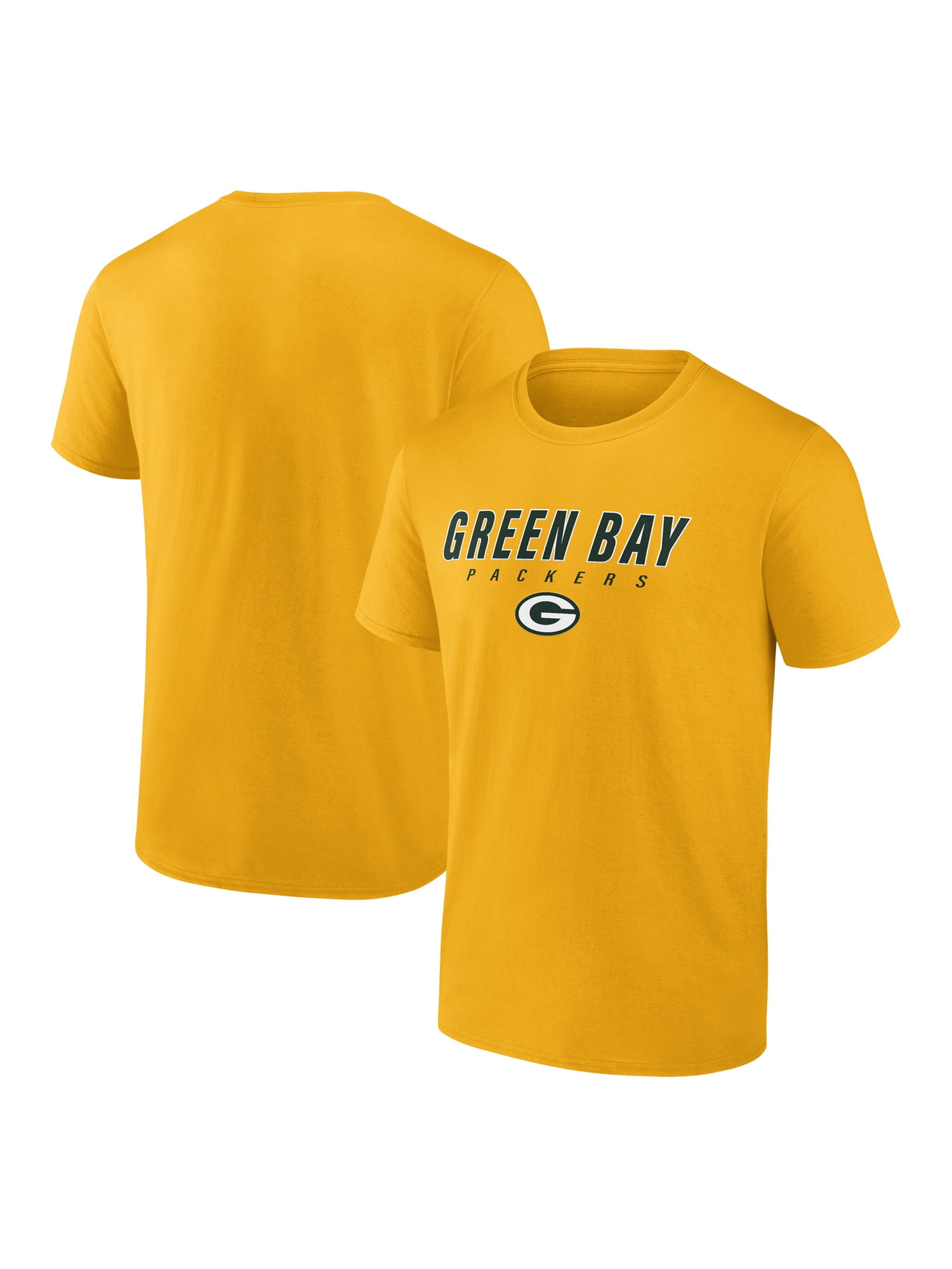 NFL Green Bay Packers Men's Cotton Yellow Short Sleeve T-Shirt